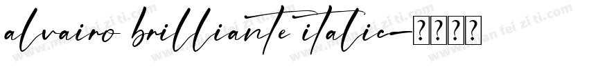 alvairo brilliante italic字体转换